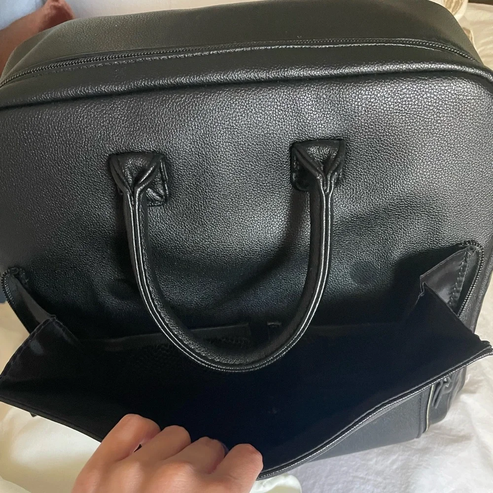 Ayla & Co Black Kids Backpack Tote - Sleek Leatherette Carry Bag